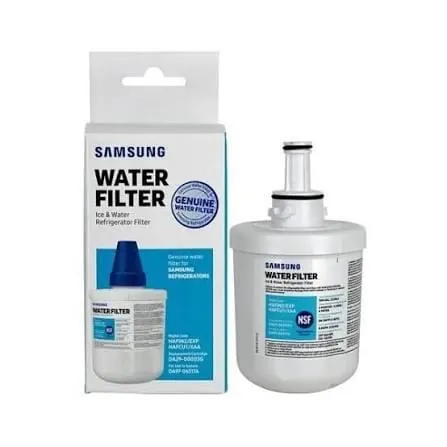Filtros de cartucho Cartucho de filtro de agua para refrigeradora junto a su empaque